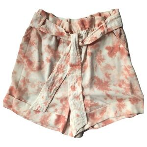 BCBGeneration Tie-Dye Paper Bag Shorts Women’s Size M